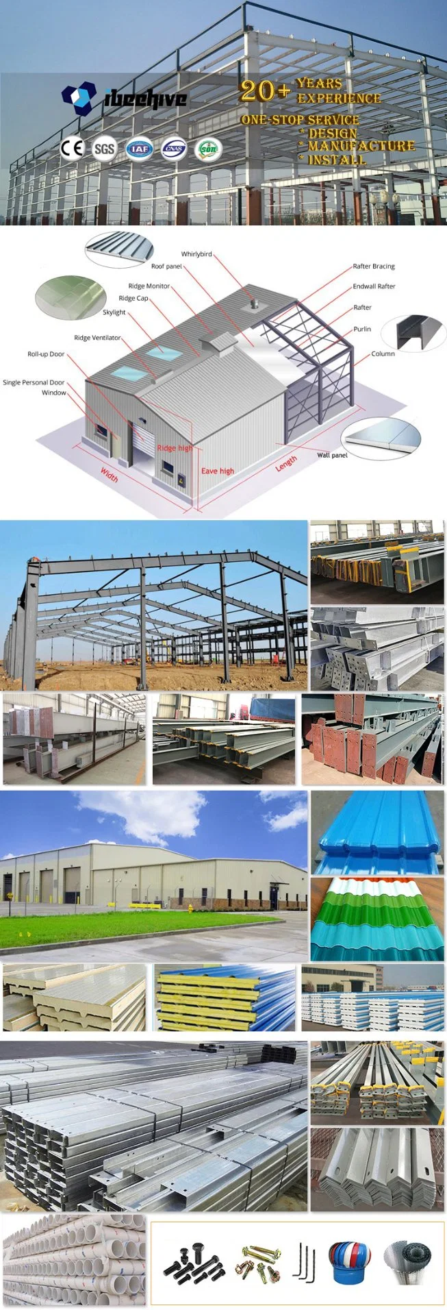 Prefab Workshop Warehouse Garage Parking Steel Structure Automated Warehouse