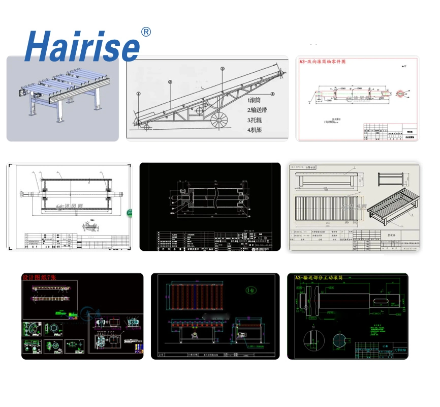 Hairise Stainless Steel 304 Wtih FDA&amp; Gsg Certificate Automated Wheel Roller Conveyor