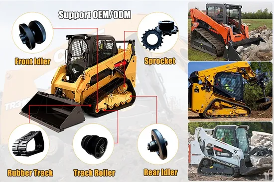 Compact Track Loader Undercarriage Parts Lower Roller Drive Sprocket Rubber Track Front Idler Rear Idler for Ihisce Cl35 Cl45 